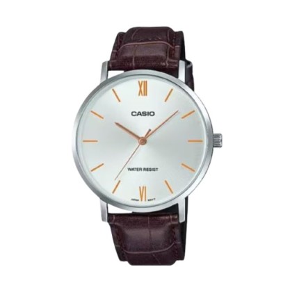 Casio General MTP-VT01L-7B2 Brown Leather Band Men Watch